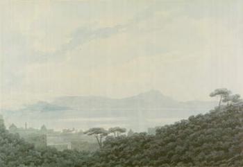 The Bay of Naples from Capodimonte, Italy, c.1790 (w/c over pencil on paper) | Obraz na stenu