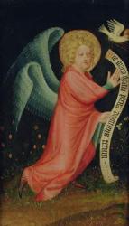 The Angel of the Annunciation, from The Harvester Altar, c.1410 (tempera on oak) (see also 145253 and 145255) | Obraz na stenu