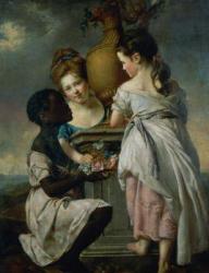 A Conversation between Girls, or Two Girls with their Black Servant, 1770 | Obraz na stenu