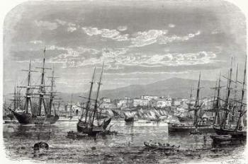 Athens: general view of the Piraeus, from 'The Illustrated London News' (engraving) | Obraz na stenu
