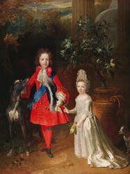 Prince James Francis Edward Stuart and Princess Maria Theresa Stuart, 1695 (oil on canvas) | Obraz na stenu