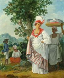 West Indian Creole Woman with her Black Servant, c.1780 (oil on canvas) | Obraz na stenu