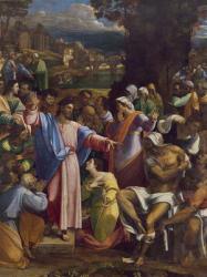 The Raising of Lazarus, c.1517-19 (oil on canvas transferred from wood) | Obraz na stenu