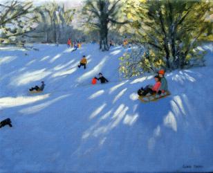 Early snow, Darley Park, Derby (oil on canvas) | Obraz na stenu