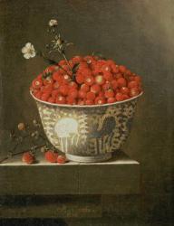 Still Life with Wild Strawberries in a Chinese Bowl | Obraz na stenu