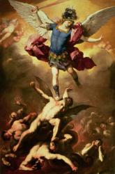 Archangel Michael overthrows the rebel angel, c.1660-65 | Obraz na stenu
