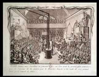 Meeting of the Jacobin Club, January 1792 (engraving) | Obraz na stenu