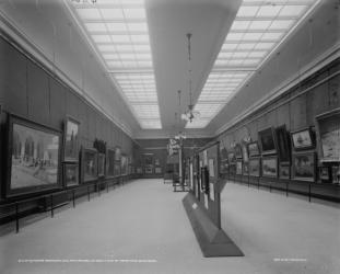 Modern American gallery, Brooklyn Institute of Arts and Sciences, c.1905-15 (b/w photo) | Obraz na stenu