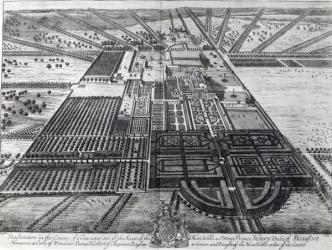 Badminton House in the County of Gloucester, engraved by Johannes Kip (engraving) | Obraz na stenu