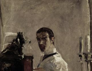 Self Portrait, 1880 (oil on panel) (detail of 37178) | Obraz na stenu