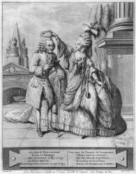 Voltaire crowned by Mademoiselle Clairon, engraved by Jean Victor (b.1718) 1791 (engraving) | Obraz na stenu