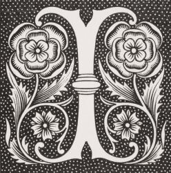 Decorated letter 'I', from 'Le Moyen Age et La Renaissance' by Paul Lacroix (1806-84) published 1847 (litho) | Obraz na stenu