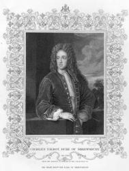 Charles Talbot, Duke of Shrewsbury, engraved by J. Cochran (engraving) | Obraz na stenu