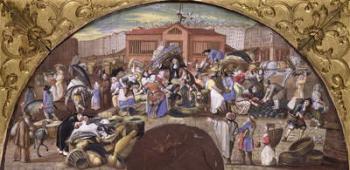 The Fish Market at Les Halles, c.1660 (oil on panel) | Obraz na stenu