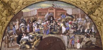 The Fish Market at Les Halles, c.1660 (oil on panel) | Obraz na stenu