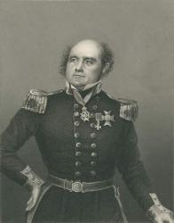 Sir John Franklin engraved by D.J. Pound from a photograph, from 'The Drawing-Room of Eminent Personages, Volume 2', published in London, 1860 (engraving) | Obraz na stenu