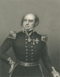 Sir John Franklin engraved by D.J. Pound from a photograph, from 'The Drawing-Room of Eminent Personages, Volume 2', published in London, 1860 (engraving) | Obraz na stenu