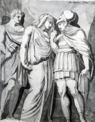 Zethos, Antiope and Amphion, 1770 (pen, ink & wash on paper) | Obraz na stenu