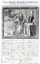 The High Church Champion, Pleading his own Cause, 1709 (engraving) (b/w photo) | Obraz na stenu