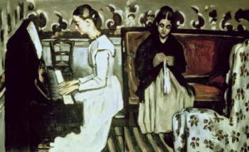 Girl at the Piano (Overture to Tannhauser), 1868-69 (oil on canvas) | Obraz na stenu