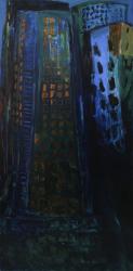 City - Night (oil on canvas) | Obraz na stenu