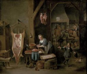 Sausage-making, 1651 | Obraz na stenu