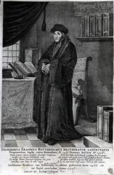 Desiderius Erasmus, 'Restorer of the Latin language' (engraving) | Obraz na stenu