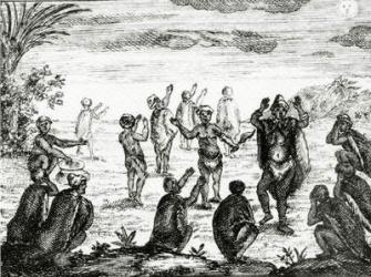 The Hottentots Worship the Moon, illustration from 'The Present State of the Cape of Good-Hope' by Peter Kolb, published 1731 (engraving) | Obraz na stenu