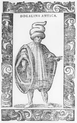 Man wearing Dogalina, 1590 (engraving) | Obraz na stenu