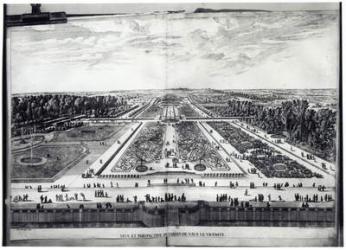 Perspective View of the Garden of Vaux-le-Vicomte (engraving) (b/w photo) | Obraz na stenu