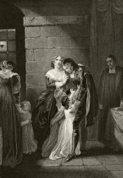 Lord William Russell saying farewell to his family prior to his execution on 21 July 1683, from 'The National and Domestic History of England' by William Hickman Smith Aubrey (1858-1916) published London, c.1890 (litho) | Obraz na stenu