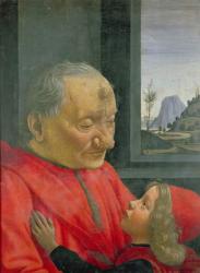 An Old Man and a Boy, 1480s (oil on panel) | Obraz na stenu