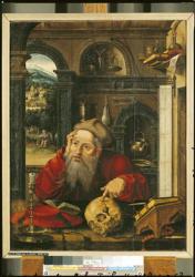 St. Jerome in his Study (oil on panel) | Obraz na stenu