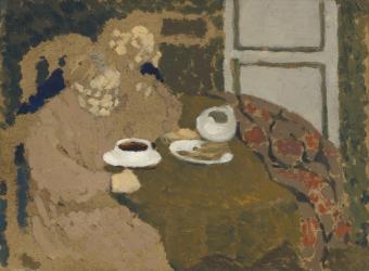 Two Women Drinking Coffee, c.1893 (oil on cardboard) | Obraz na stenu