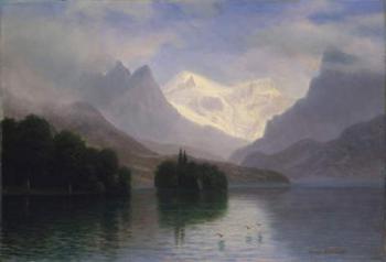 Mountain Scene, 1880-90 (oil on paper) | Obraz na stenu