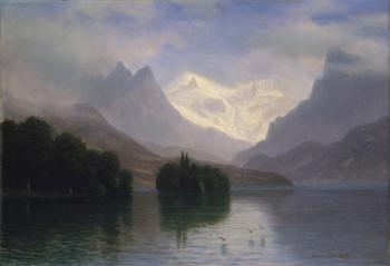 Mountain Scene, 1880-90 (oil on paper) | Obraz na stenu