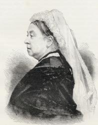 Queen Victoria, from 'London Pictures: Drawn with Pen and Pencil', by Rev. Richard Lovett, published 1890 (litho) | Obraz na stenu