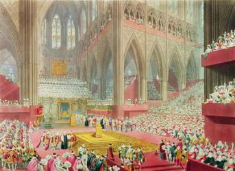 The Coronation of King George IV: The Recognition, 19th July 1821, engraved by Matthew Dubourg, 1822 (engraving) | Obraz na stenu