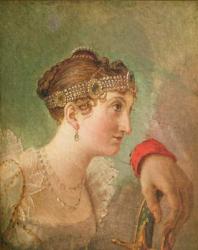 The Duchess of Rochefoucauld and the hand of Eugène de Beauharnais (oil on canvas) | Obraz na stenu
