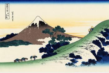 Inume pass in the Kai province, c.1830 (woodblock print) | Obraz na stenu