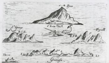 Islands of the Azores, c.1597 (engraving) | Obraz na stenu