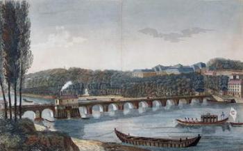 View of the Chateau and the Bridge of Saint-Cloud (engraving) | Obraz na stenu