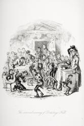 The internal economy of Dotheboys Hall, illustration from `Nicholas Nickleby' by Charles Dickens (1812-70) published 1839 (litho) (see also 259163) | Obraz na stenu