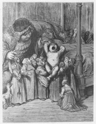 The birth of Gargantua, illustration from 'Gargantua and Pantagruel', by François Rabelais (engraving) | Obraz na stenu