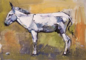 Donkey Stallion, Ronda, 1998 (mixed media on paper) | Obraz na stenu
