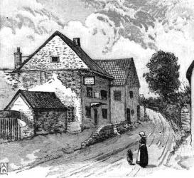 Coleridge's Cottage, Nether Stowey (engraving) | Obraz na stenu