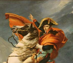 Napoleon Crossing the Alps on 20th May 1800, 1803 (oil on canvas) (detail of 101627) | Obraz na stenu