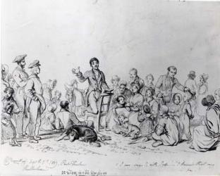 The Field Preacher, 1837 (pen & ink on paper) | Obraz na stenu