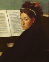 Mademoiselle Marie Dihau (1843-1935) at the piano, c.1869-72 (oil on canvas) | Obraz na stenu