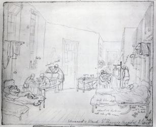 Edward's Ward, St. Thomas's Hospital, London, 1843 (pencil on paper) | Obraz na stenu